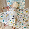 Bamboo cotton muslin swaddle blanket set with colorful planet and star patterns - My Planet