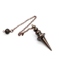 Retro Kupfer-Pendel aus massivem Metall mit vierstufigem Turmdesign und langer Kette - Stil 7