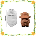 Molde de silicona para velas de vaca de las tierras altas con detalles de gorro - Vaca de las Tierras Altas Macho