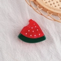 Süße Haarklammer im Wassermelonen-Design aus halbdurchsichtigem Harz in Rot und Grün - Wassermelone