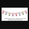 Glitter Christmas hot air balloon paper banner for party decor, 3M length with gift patterns - Z11-Hot Air Balloon Style