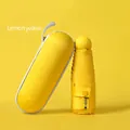 Lemon yellow ultra-light capsule umbrella with UPF50+ sun protection and matching case - Five-Fold Manual Style (With Capsule Case) / Lemon Yellow