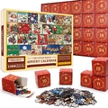 Puzzle de l'Avent de Noël 1008 pièces avec 24 boîtes cadeaux rouges numérotées - Style sd58 (70x50cm)