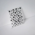 Adesivi per unghie minimalisti neri con motivi floreali e stelle DP-269F - Stile Rilievo 3D Nero (DP-269F)