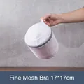 White fine mesh bra laundry bag 17x17cm with handle and gray zipper for washing - Pure White - Bra Bag / 17x17cm
