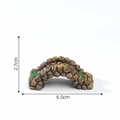 Miniature resin stone bridge for micro landscape aquarium decor, size 6.5cm by 2.7cm - Stone Small Bridge