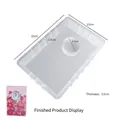 Rectangle silicone mold for DIY clock with 3.6cm depth and 5.7cm circular insert - Rectangle