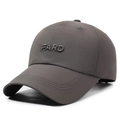 Dark grey breathable baseball cap with FARD embroidery and lightweight sunshade fabric - Adjustable / Dark Gray