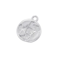 Macro view of a silver globe pendant featuring smooth and frosted metallic textures - VD1688 Silver Smooth Globe