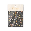 Autocollants 5D pour ongles avec fleurs et motifs de cœurs colorés style crayon - to1730-Fleurs au Crayon