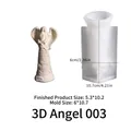 3D Engel Silikonform und fertige Gipsfigur für handgemachte Duftkerzen DIY - 3D Engel 003