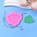 Moule fleur en silicone rose pour pâtisserie et gâteaux DIY avec dimensions incluses - Style Feuille et Fleur (14)