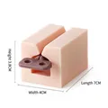 Affilacoltelli manuale rosa per cucina, 7x4x3,8 cm con design compatto ed elegante - Rosa + Rosa Scuro