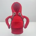 Mini red car gear shift hoodie cover made of soft knit fabric with grey drawstrings - New Red