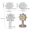Siliconen mal van schedel en stuurwiel voor DIY Halloween harslamp decoraties - Schedel Silhouet Licht 3-delige Set
