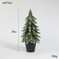 Mini sapin de Noël artificiel 29cm avec effet neige et pot noir pour décor de table - Hauteur 29cm / Sapin de Noël Vert 29CM