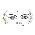Detailed view of festival face gems and rhinestone stickers for party makeup and body art. - Face Rhinestone Sticker Style (YT-125)
