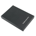 Elegante schwarze strukturierte Schmuckschatulle mit silberner Fashion Jewelry Gravur - Schwarz (Groß) / 13.8x9.7x1.8cm