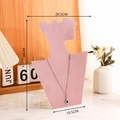 Rosa Samt Porträt Büste Halskette Displayständer mit 30cm Höhenangabe Markierungen - D Mannequin Halsketten-Display