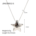 Collana con pendente a stella in acciaio inossidabile lucido con dettagli su dimensioni - Collana con ciondolo a stella (JDN2306012-S) / Argento