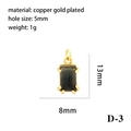 Detailed macro view showing a 13x8mm rectangle gemstone pendant with 18K gold plated base - Obsidian-Rectangle Pendant