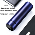 Smart stainless steel thermos in haze blue with LED temperature display and thermochromic finish - 304 Stainless Steel Smart Series / Premium Smart Blue