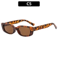 Occhiali da sole quadrati retrò con montatura tartarugata e lenti color tè vintage - Montatura Leopardata / Lenti Tè