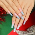 JP2679-Nude Pink Blue Gradient Glitter