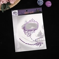 Halloween face gems sticker in purple crystal rhinestone pattern for party makeup - Purple Round