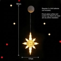 Star-shaped LED suction cup hanging light for Christmas decor with warm yellow glow - North Star