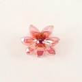 Irisierende Haarspange in Bauhinia-Blütenform mit rosa Farbverlauf und Perlmutt-Finish - Irisierendes Rot