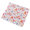 Detail of colorful hand-drawn gift wrap with romantic love hearts and cute couples - Cupid Rose Style