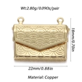Detailed view of copper briefcase pendant dimensions 22mm by 18mm for jewelry making - Bag Shape Pendant (YSN030-04)