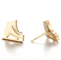 Orecchini a lobo minimalisti a forma di pattini da ghiaccio in acciaio dorato - Stile Pattini da Ghiaccio / Oro