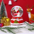 Giant Christmas crystal ball with Santa, snowman, music, and auto snow feature - XL Light Music Auto Snow/Style 1
