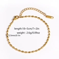 Golden stainless steel olive bead chain bracelet with adjustable extension and clasp - Olive Bead Chain Style