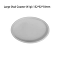Große ovale Silikonform für DIY-Untersetzer und Tabletts mit Maßen 132x92x10mm - Großes Oval J-216