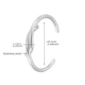Bracciale rigido aperto in acciaio inossidabile argento con design a croce ritorta - Stile Torsione Geometrica Acciaio (Z460)