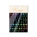 Adesivi per unghie zodiaco olografici con motivi luna e sole per decorazione nail art - to1725 Argento Laser