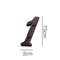 Numero 1 in ghisa marrone scuro rustico per indirizzi civici DIY, 7,5cm per 2cm - Numero in Ghisa-1