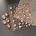 3D nagelstickers met reliëf en schattige cartoon honden- en konijnenpatronen - Oranje Schattig Huisdier Oranje Stijl (FEB-841)