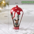 Decorazione natalizia a paracadute con renna in metallo verniciato rosso e verde - Paracadute Renna (Rosso)