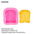 Stampo in silicone a forma di toast rosa con campione di pane per sapone e argilla fai da te - 5#B368 Piccolo / Rosa