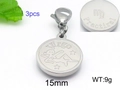 Set of 3 stainless steel 15mm Virgo constellation pendants with lobster clasps - Virgo (KLJ014-Z)