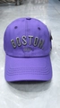 Purple cotton baseball cap with gray 3D BOSTON 1630 embroidery and curved brim - Kids (2-8 Years) / BOSTON Purple