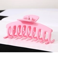Pink matte finish large claw clip with 11cm ergonomic design for secure hair hold - 11cm / Frosted Rose Red / Bulk Packaging