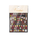 Autocollants ongles 5D en relief avec chat porte-bonheur et tigre pour le Nouvel An - Thème Chat de la Chance et Tigre(to1087)