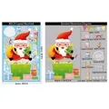 Christmas Santa Claus and gift box window stickers set with dimensions 20x30cm - BQ125 Santa Claus & Reindeer