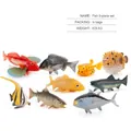 Realistic 9-piece solid ocean fish model set including tuna and salmon figurines - 9-Piece Fish Set