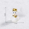 Miniature snowman figurine with gold scarf and hat for Christmas DIY snow scenery - 15# Gold Scarf Snowman